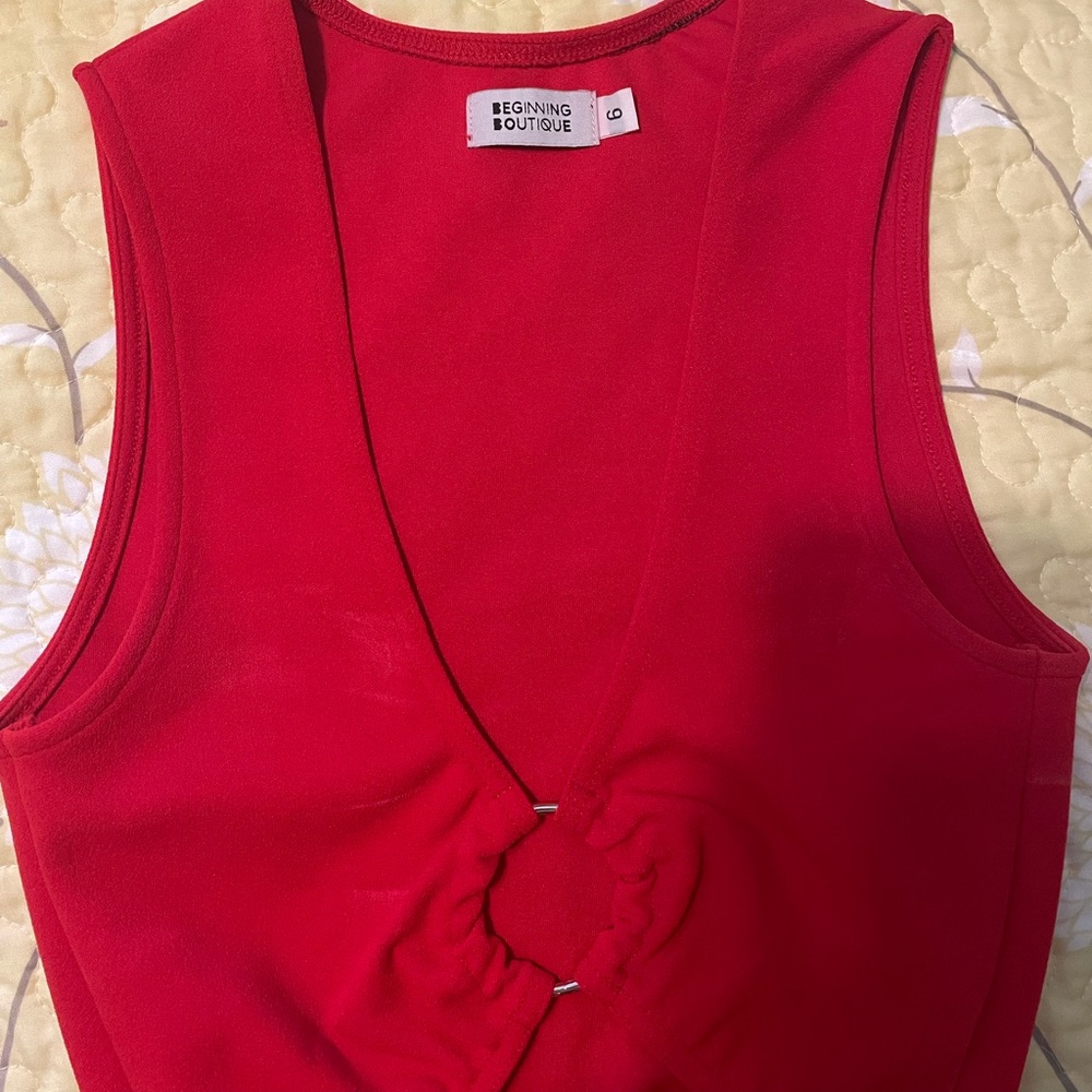 Beginning Boutique red crop top